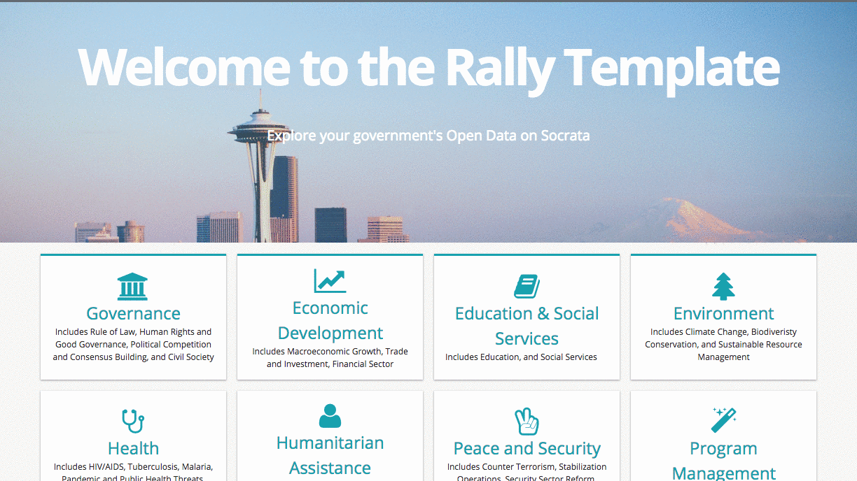 Socrata open-data product interface